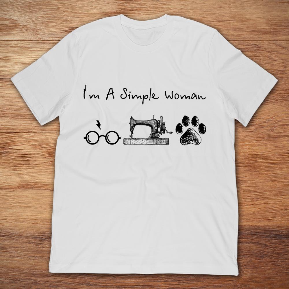 I'm A Simple Woman Harry Potter Sewing Machine Dog Footprint