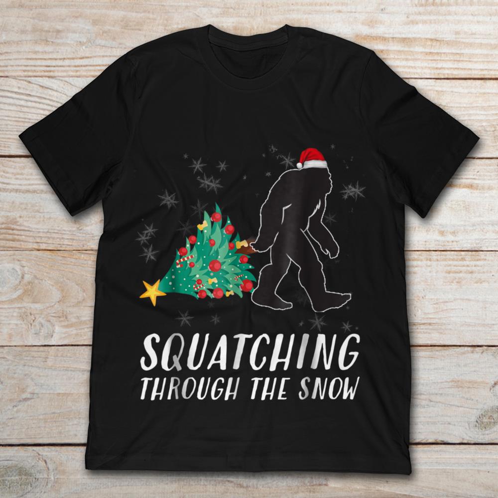 Bigfoot Santa Squatching Through The Snow