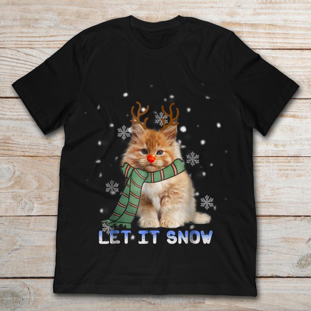 Let It Snow Cute Cat Winter And Christmas