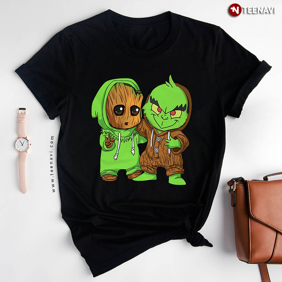 Baby Grinch And Groot Best Friend T-Shirt