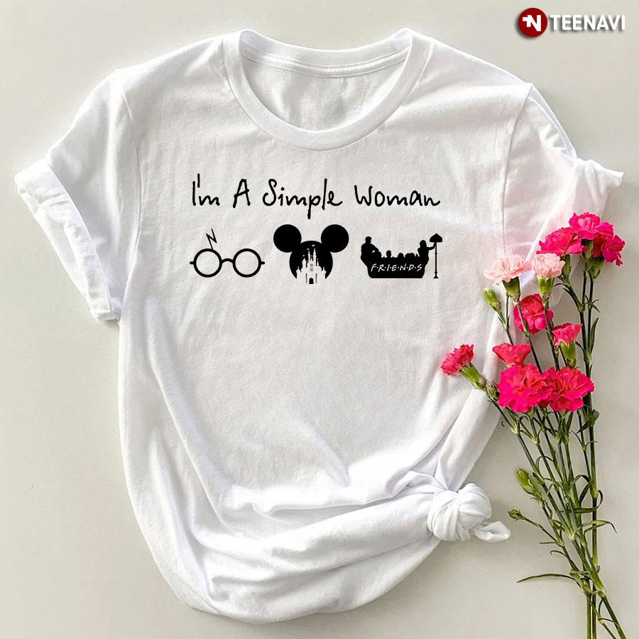 I'm A Simple Woman I Like Harry Potter Disney Mickey Mouse And Friends T-Shirt