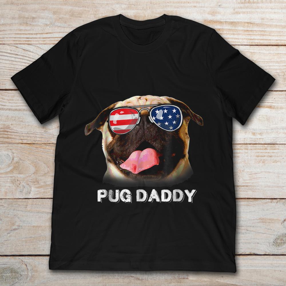 Bulldog With American Glasses Pug Daddy