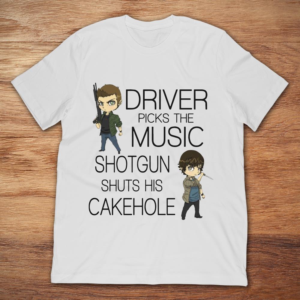 Winchester Sam And Dean Chibi Driver Picks The Music Shotgun Shuts His Cakehole