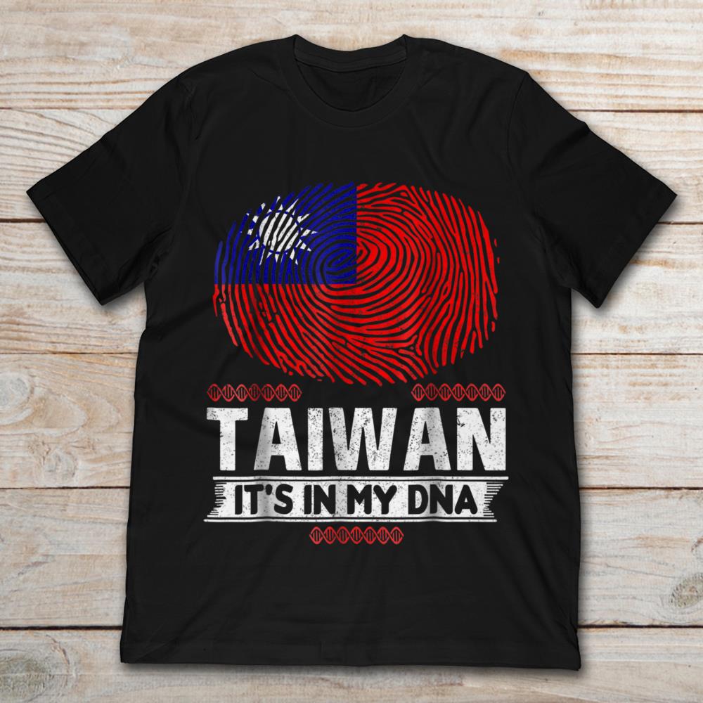 Taiwan It's In My DNA Fingerprints Taiwan Flag