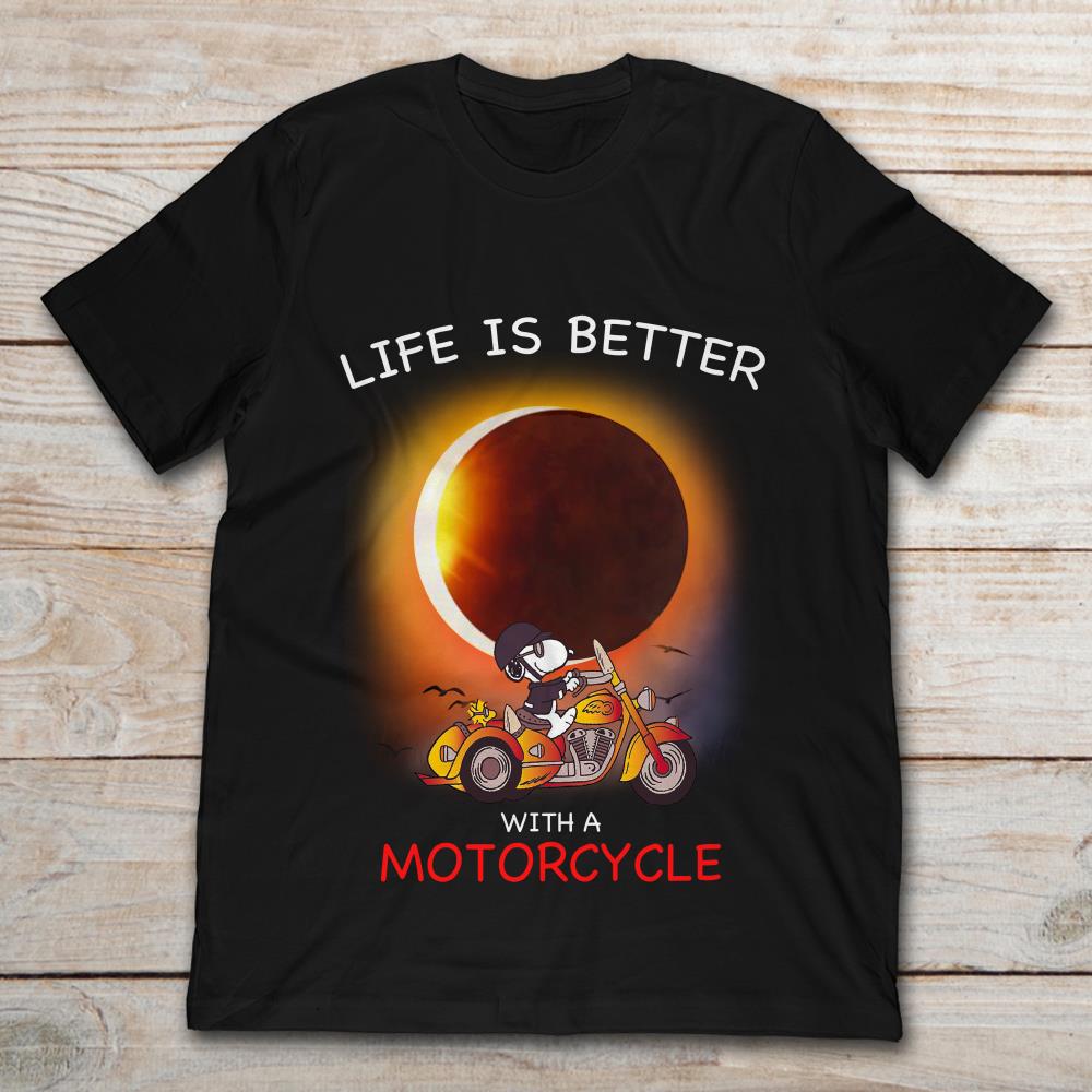 Snoopy And Woodstock Life Is Better With A Motorcycle