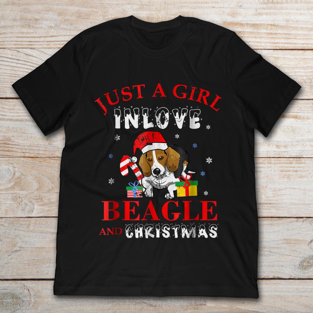 Just A Girl In Love Beagle And Christmas Cute Dog