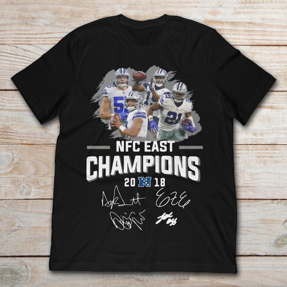 Dallas Cowboys Players Nfc East Champions 2018 Signature
