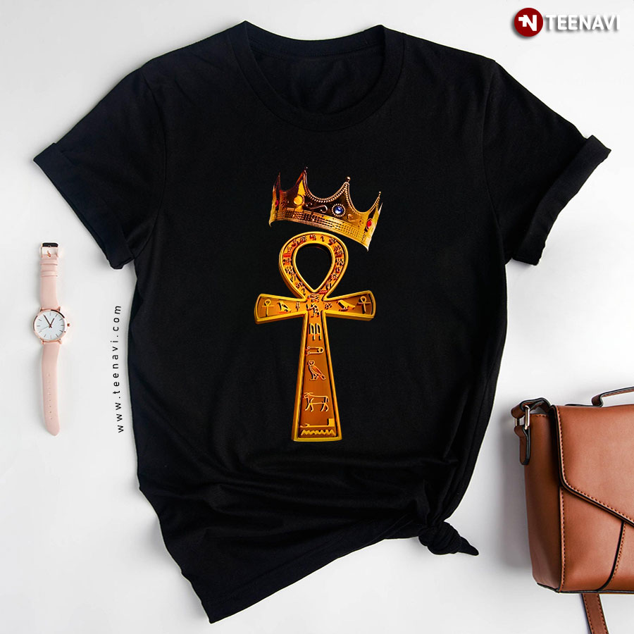Brass Ankh King Crown T-Shirt