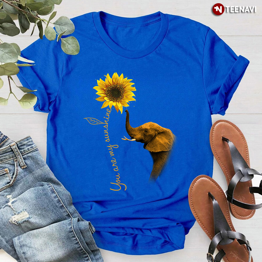 You Are My Sunshine Sunflower Elephant T-Shirt