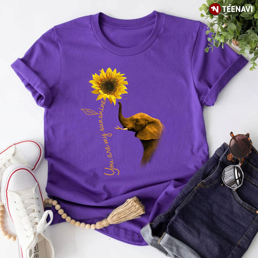 You Are My Sunshine Sunflower Elephant T-Shirt