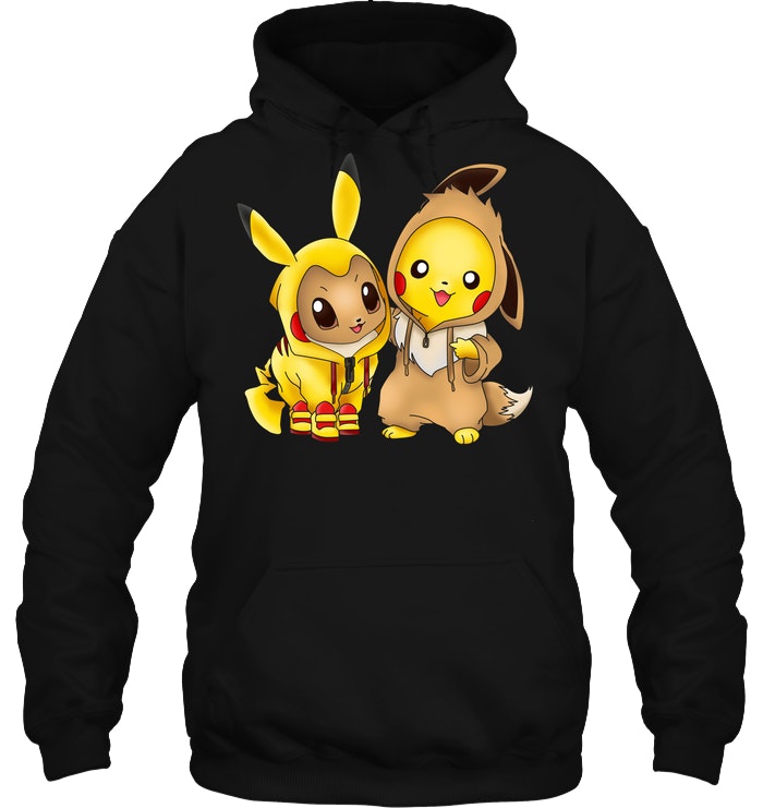 Pokemon Eevee and Pikachu T-Shirt - TeeNavi