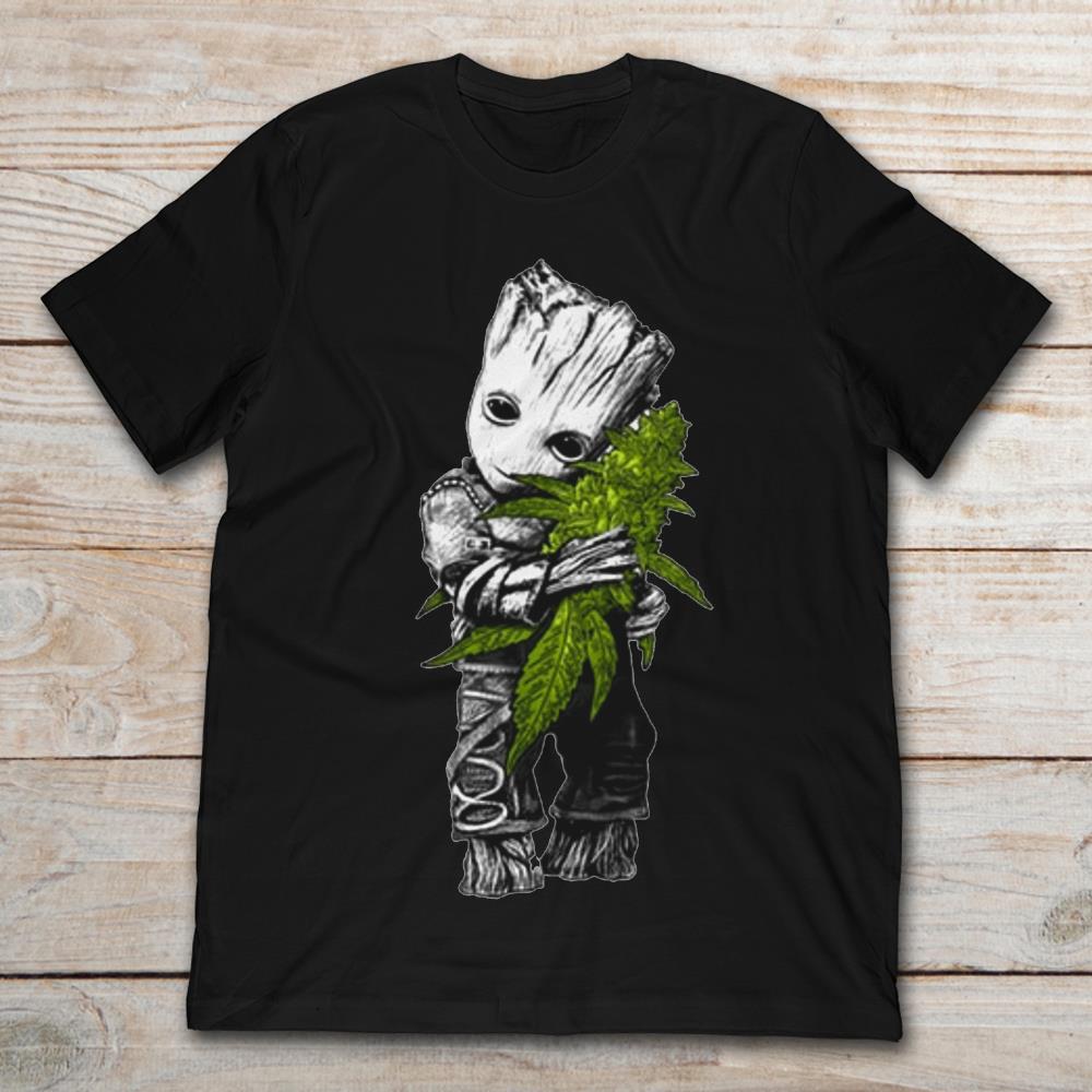 Baby Groot Hug Cannabis Weed