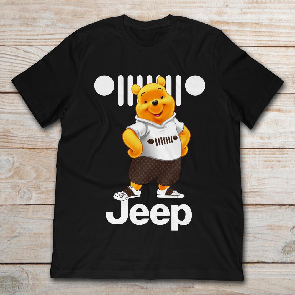 Winnie the Pooh with Jeep American Automobiles Brand