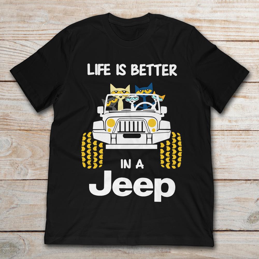 Life Is Better In A Jeep With Funny Cats Driving