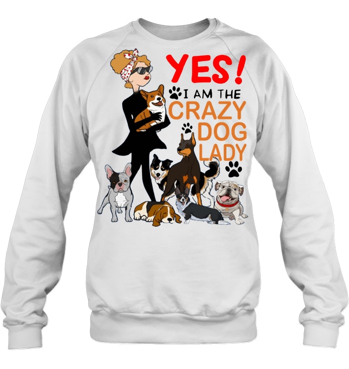 Crazy Dog Lady Dog Lover Custom Unique Funny Unisex Tee Shirt