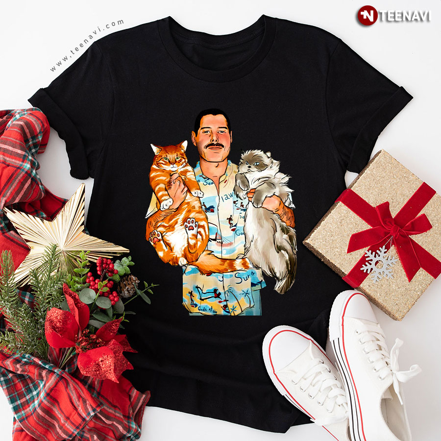 Freddie Mercury With His Cats T-Shirt