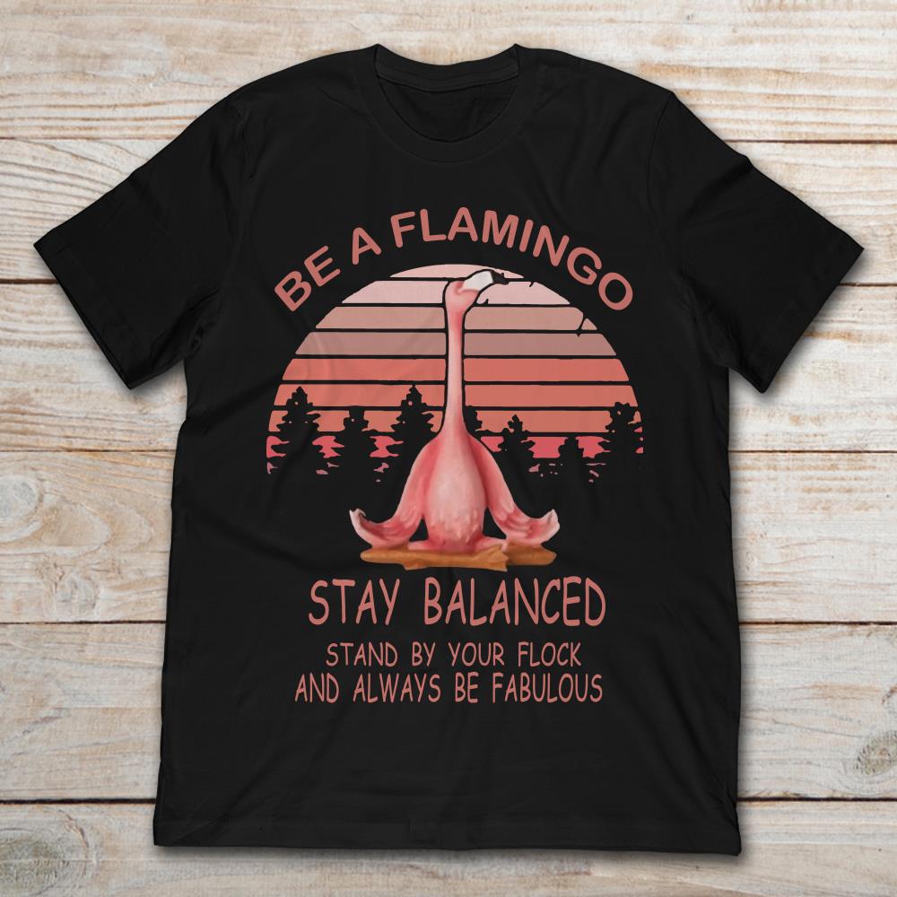 Be A Flamingo Stay Balanced Stand By Your Flock And Always Be Fabulous Vintage