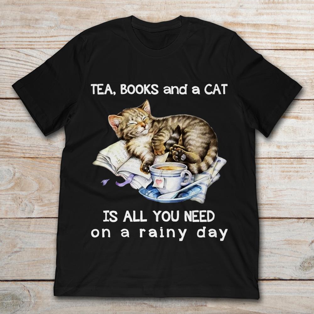 TEA BOOKS And A CAT IS All YOU NEED On A Rainy Day