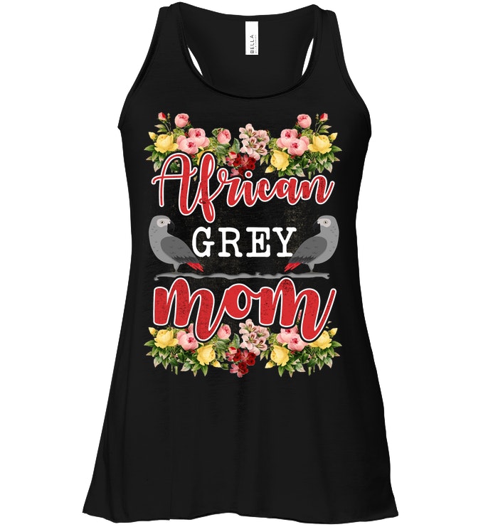Floral African Grey Parrot Mom