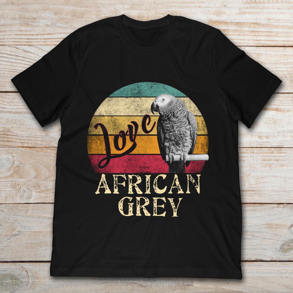 Love African Grey Parrot Vintage