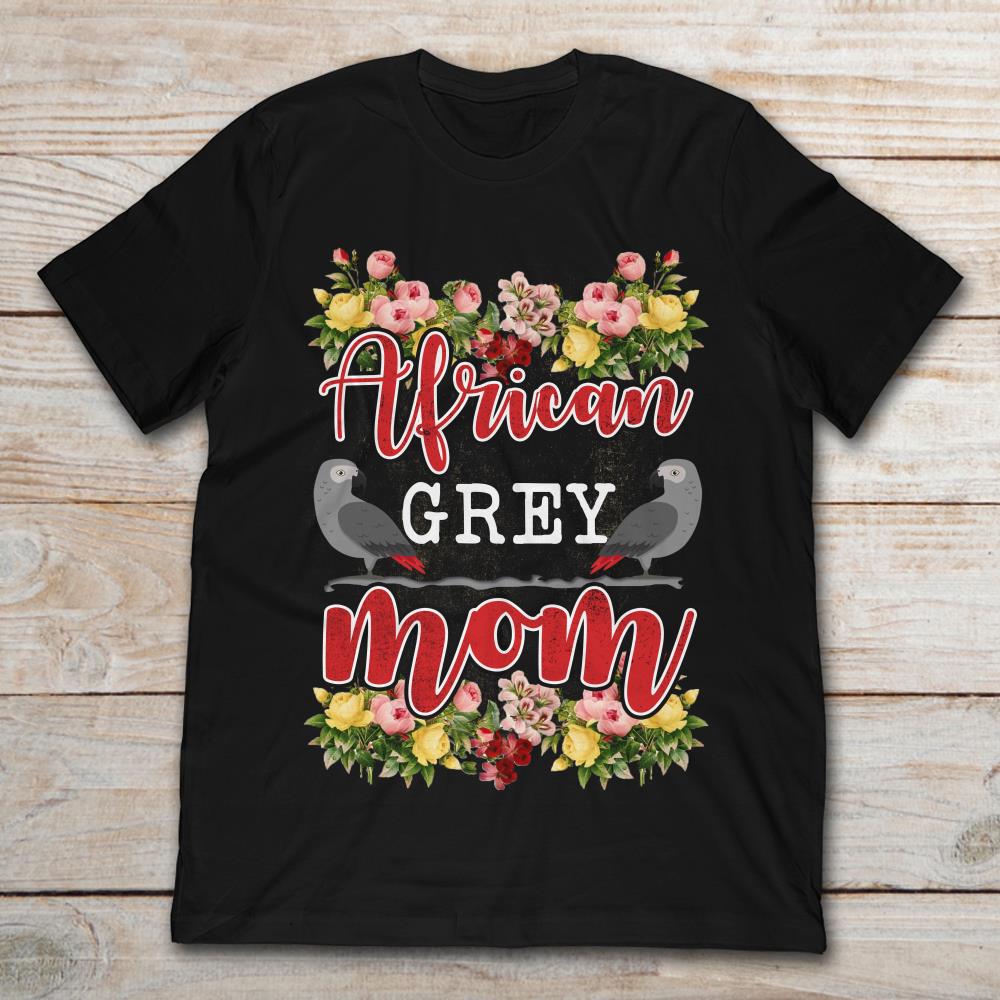 Floral African Grey Parrot Mom