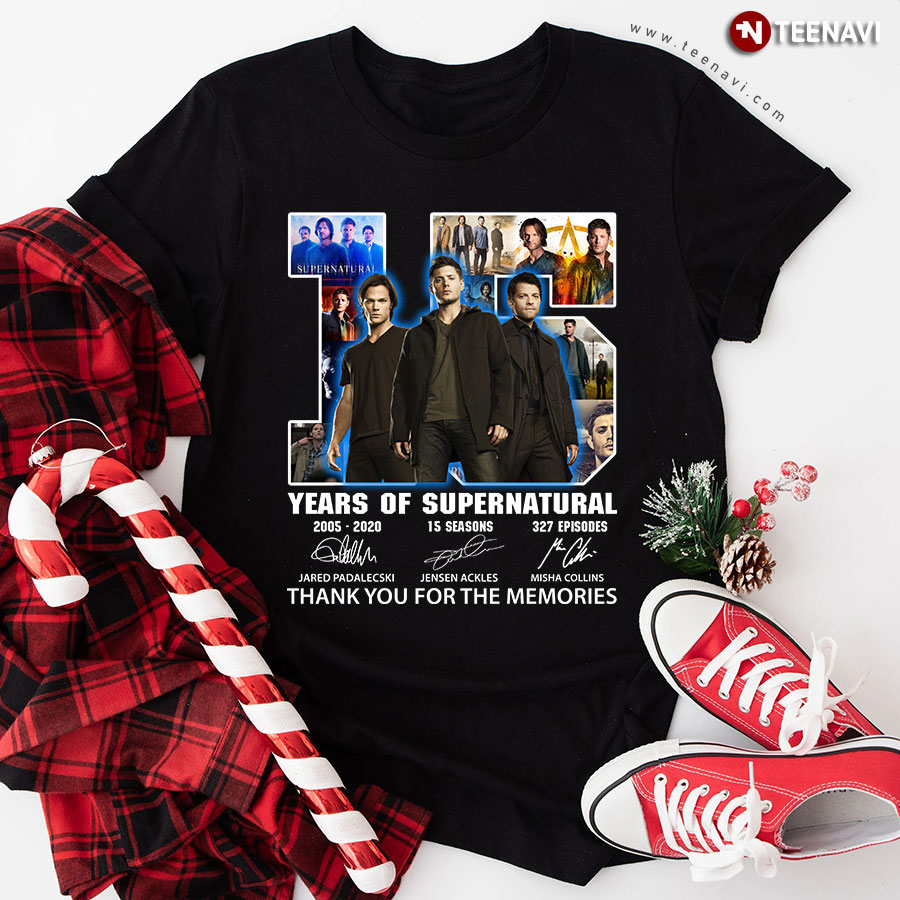 15 Years Of Supernatural Thank You For The Memories T-Shirt
