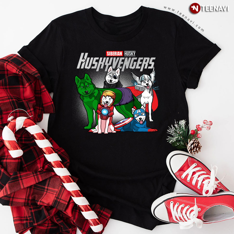 Siberian Husky Huskyvengers Marvel Avengers Endgame T-Shirt