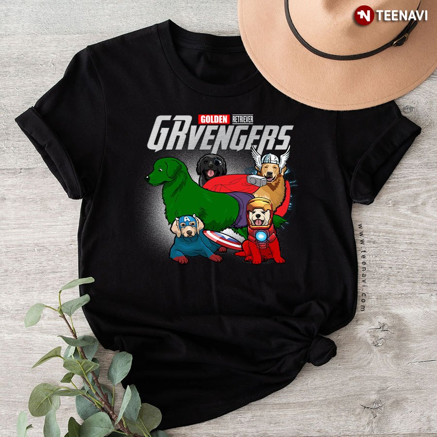 Golden Retriever Grvengers Marvel Avengers Endgame T-Shirt