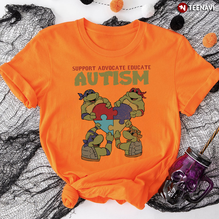 Teenage Mutant Ninja Turtles Support Advocate Educate Autism T-Shirt