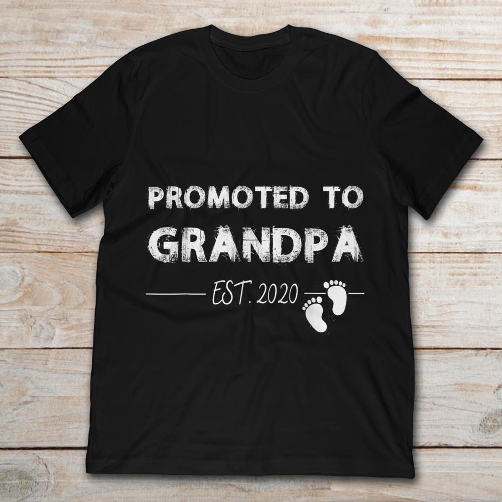 Promoted To Grandpa Est 2020 Funny First Time Grandpa