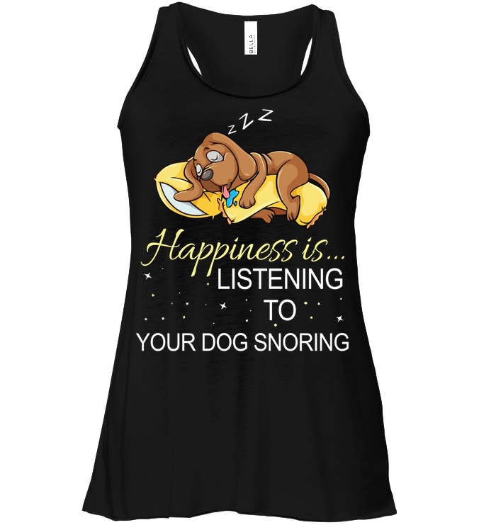 Details about  / 1Tee Mens Happiness is listening to your dog snoring T-Shirt