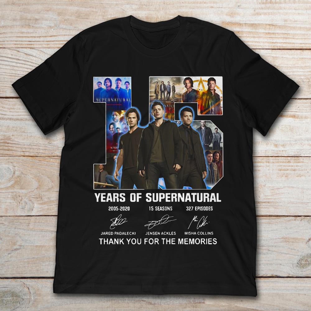 BEST SELLER Years of SUPERNATURAL T Shirt 15th Anniversary T-SHIRT S to 2XL 