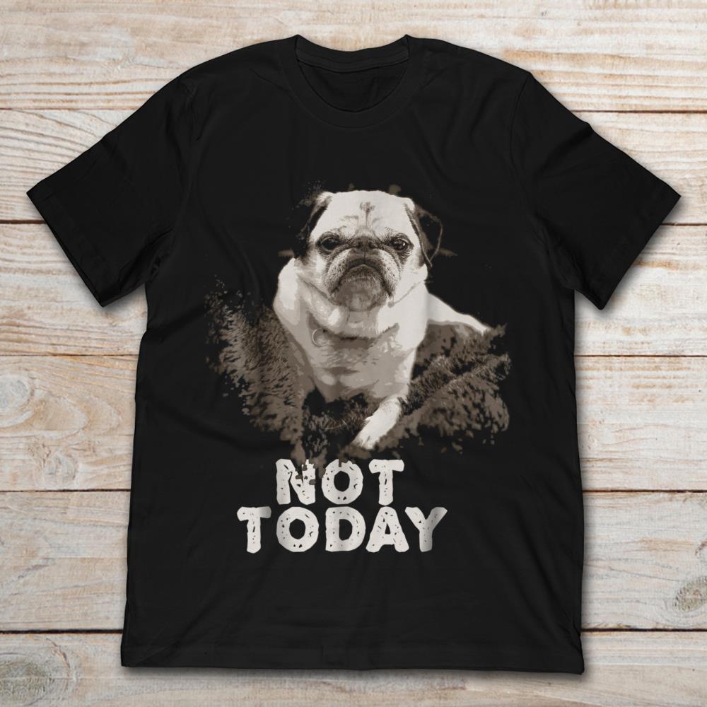 Not Today Funny Pug Dog
