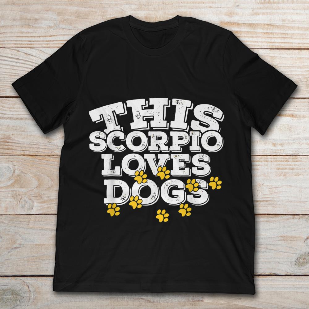 This Scorpio Loves Dogs Footprint Dog