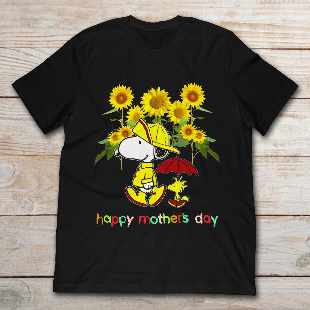 Snoopy Charlie Brown Sunflower Happy Mothers Day