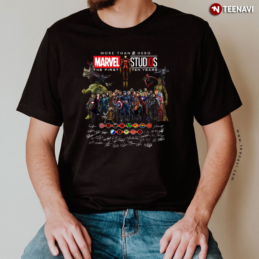 More Than Hero Marvel Studios The First Ten Years T-Shirt