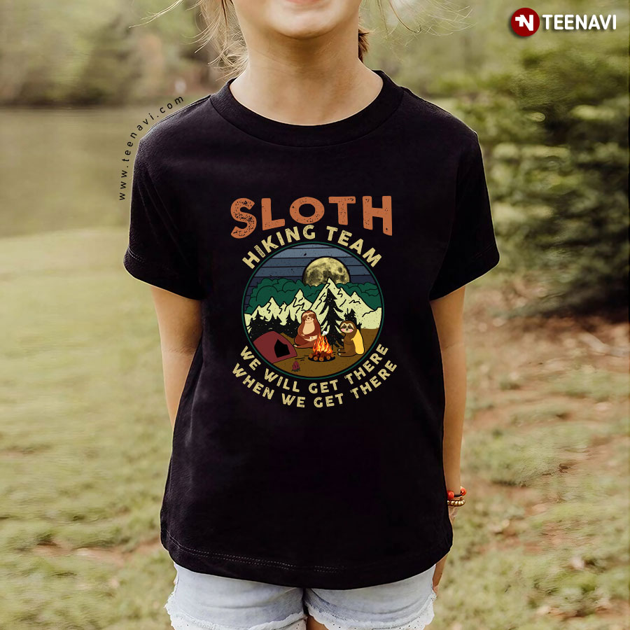 Sloth Hiking Team We'll Get There When We Get There Vintage T-Shirt - Unisex Tee