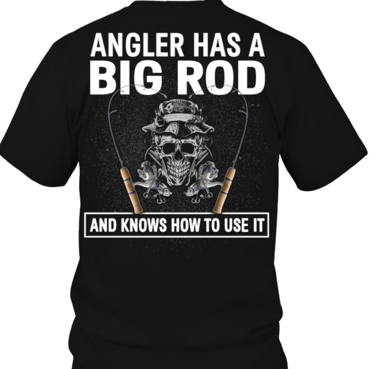 Angler Has A Big Rod Fishing And Knows How To Use It