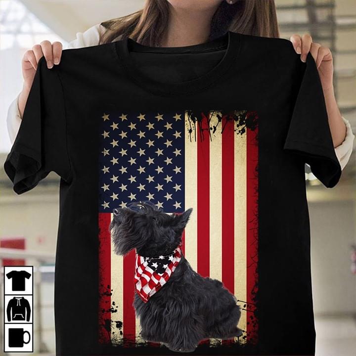Standard Schnauzer Flag American Independence Day
