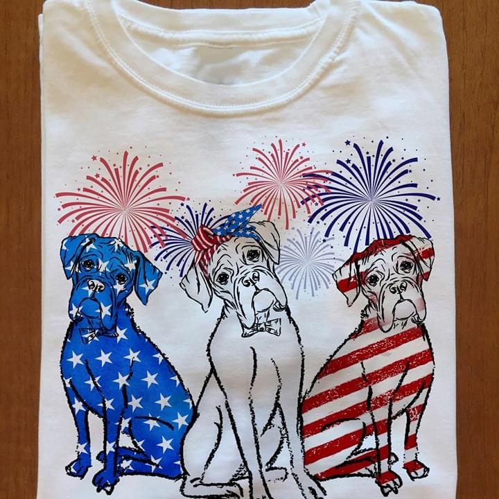 Boxers Firework Flag American Independence Day
