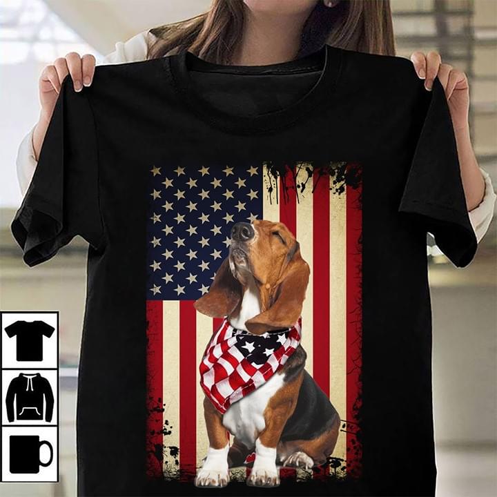 Beagle Dog American Flag Independence Day Commemoration