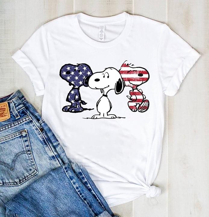 Snoopy Flag American Independence Day