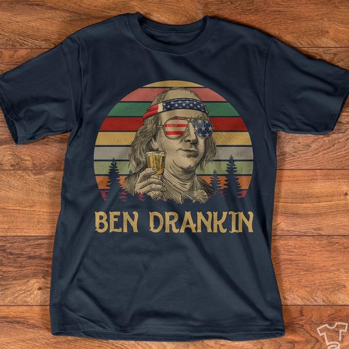 Benjamin Franklin Ben Drankin American Independence Day Vintage