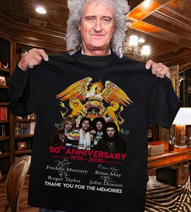 Queen 50th Anniversary 1970 2020 Thank You For The Memories Signatures