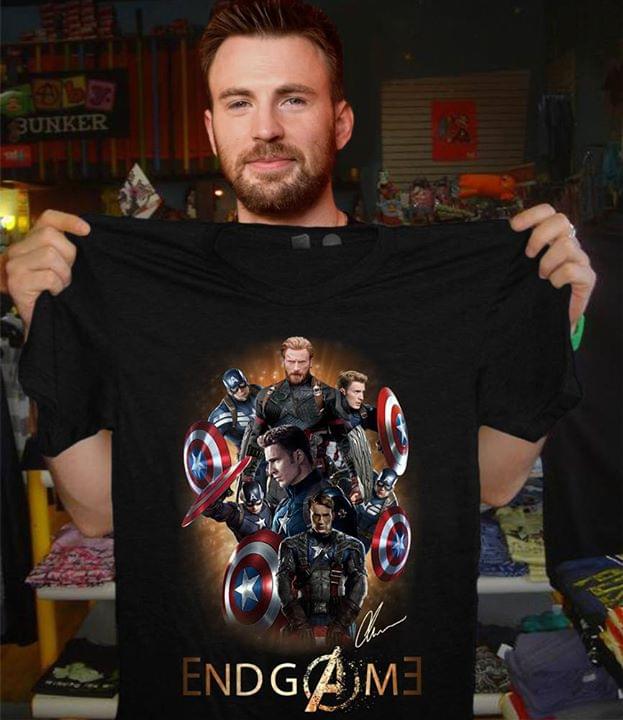 Avengers Endgame T-Shirt Marvel A Captain America Logo OFFICIAL to 2XL 16E 