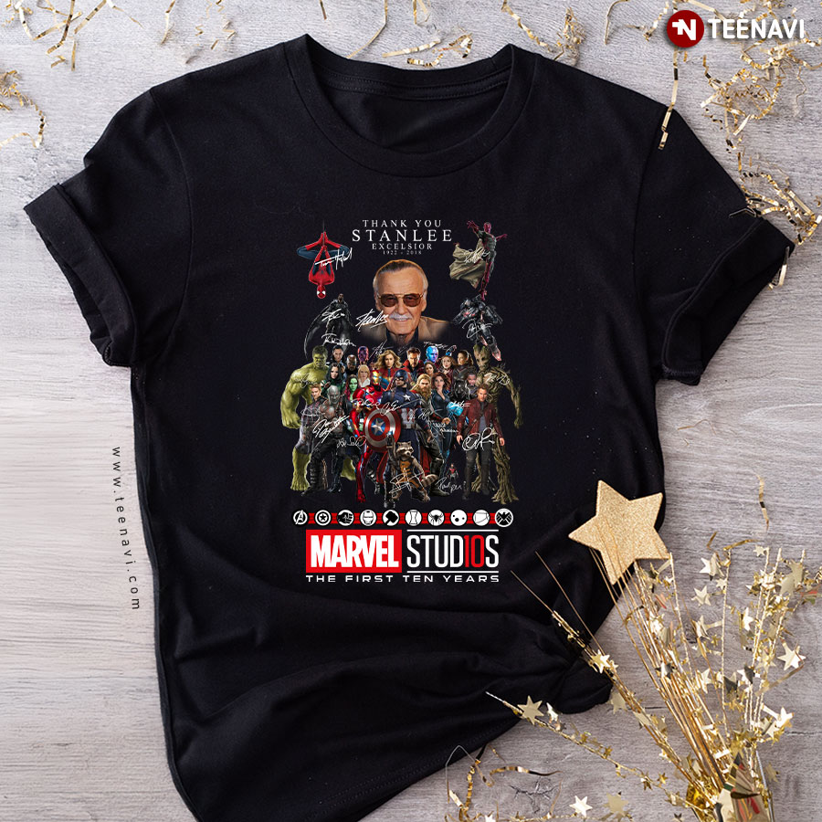 Thank You Stan Lee Excelsior Marvel Studios The First Ten Years T-Shirt