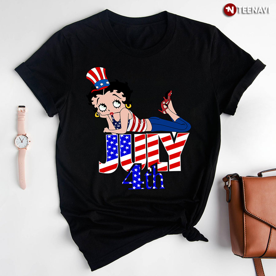 Betty Boop Patriotic 4th Of July American Flag