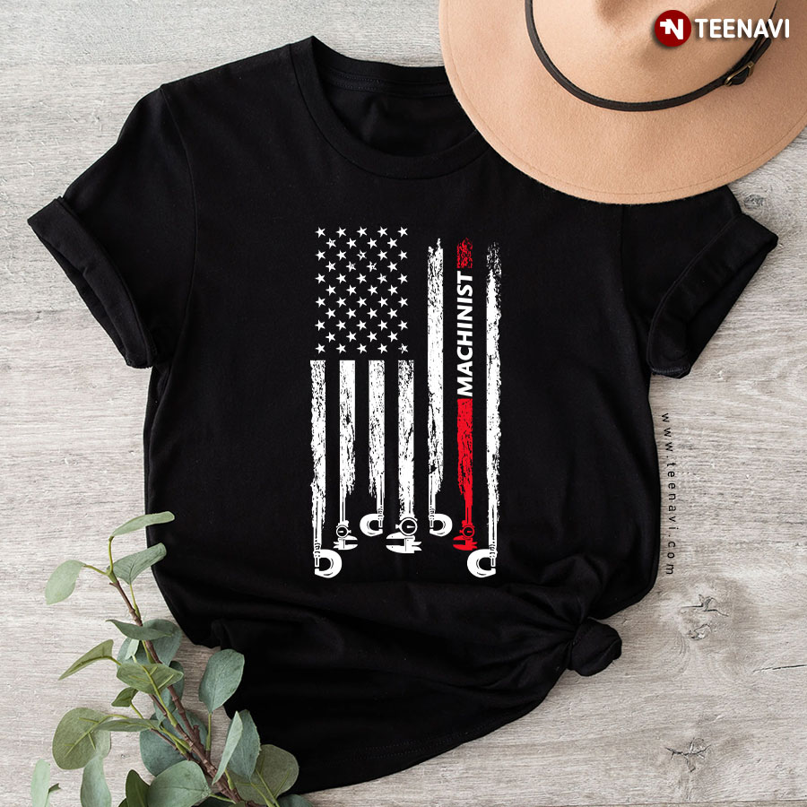 Machinist American Flag T-Shirt