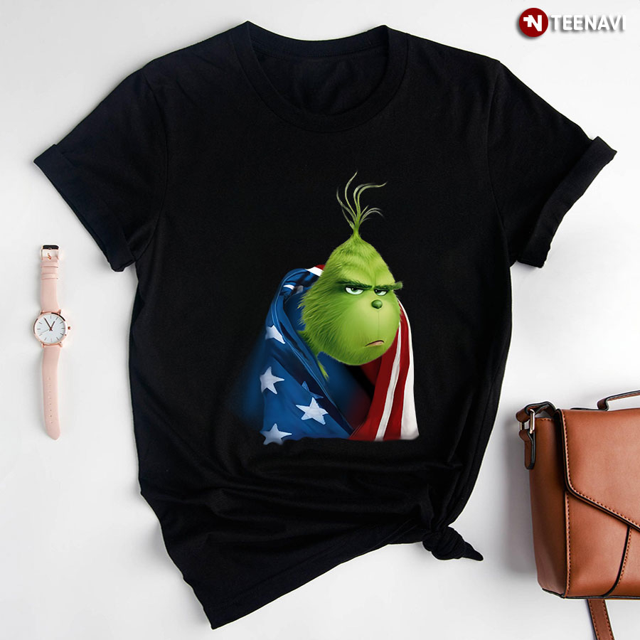 Grinch Flag 4th Of July American Independence Day T-Shirt