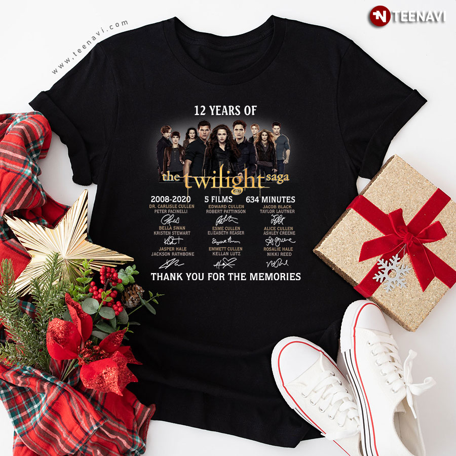 12 Years Of The Twilight Saga Thank You For The Memories T-Shirt